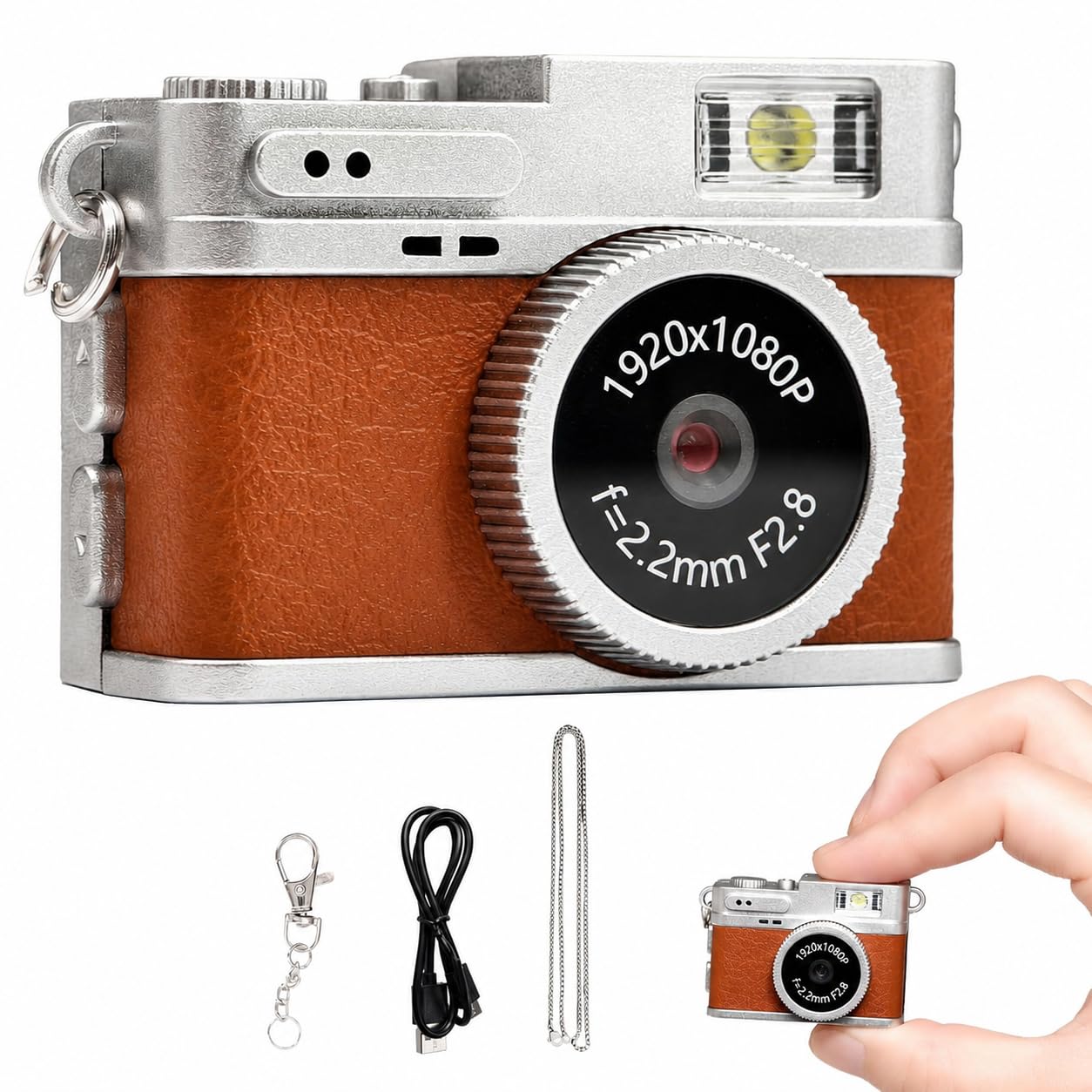 Mini Retro Camera | 1080P Keychain Digital Camera with 0.96 Inch Screen & Flash Light | Portable Vintage Style Tiny Camera for Travel Study Photography & Video Recording-picture-27