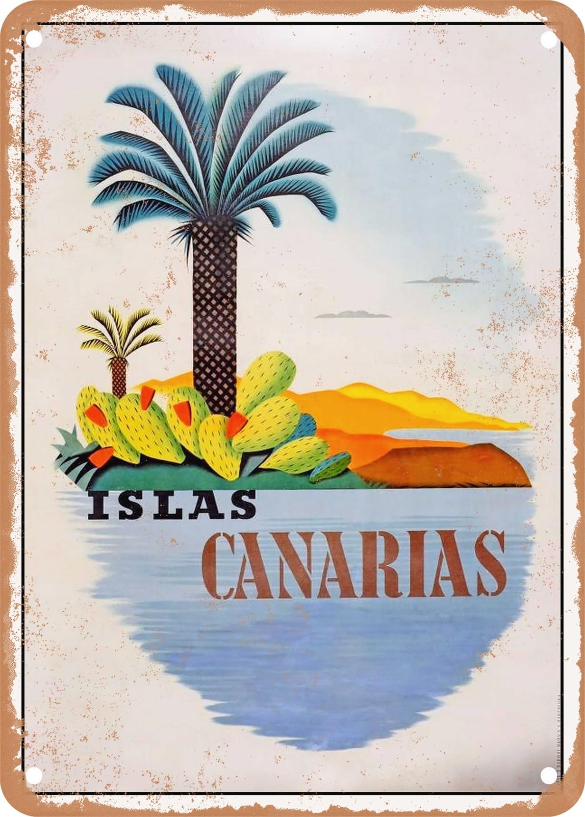 METAL SIGN - 1920 Canary Islands Vintage Ad home decor