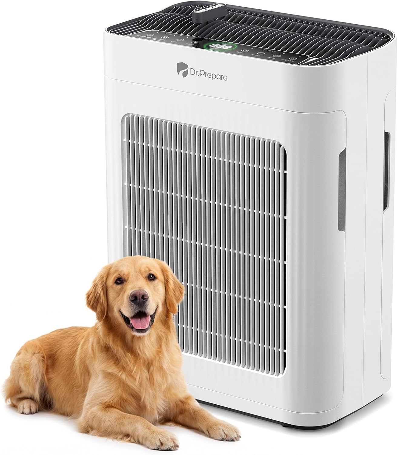 Dr.Prepare Air Purifier for Home Bedroom Large Room Up to 3,000 ft², HEPA Air Cleaner with Dual-Sided Washable Pre-Filter, 20dB Sleep Mode & Fragrance, AQI Display,Auto & Pet Mode for Smoke Odors