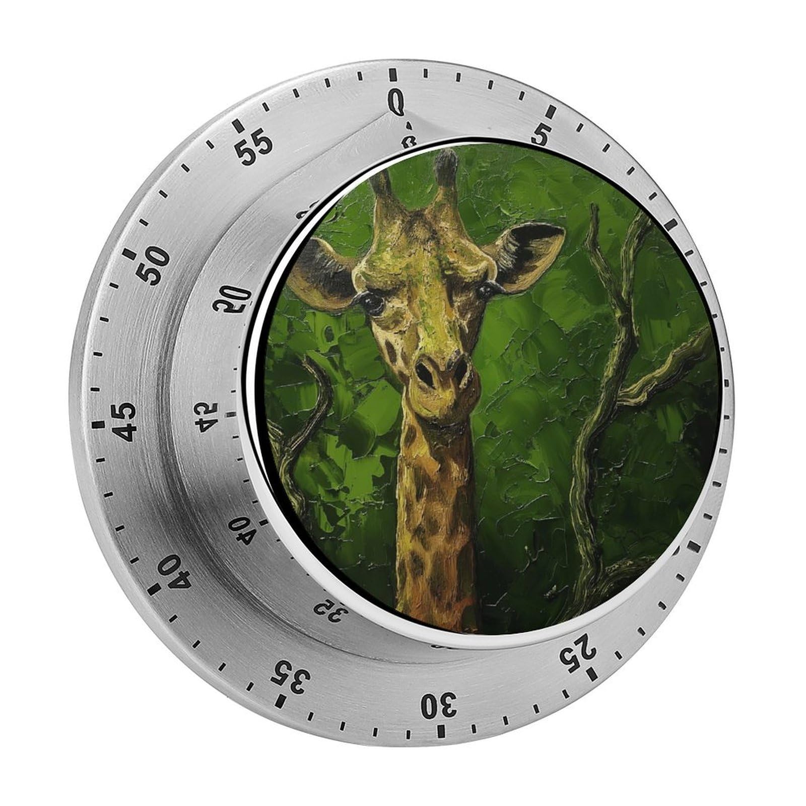 Forest Giraffe Kitchen Timer Magnetic Countdown Countup Timer for Cooking Baking 8x8cm