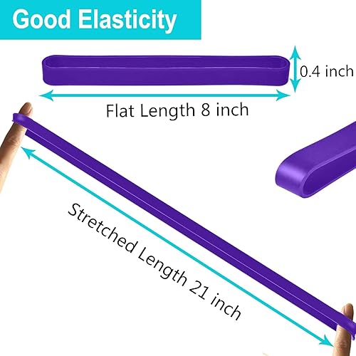 Miniatura 9 de Coopay 48 bandas de goma de silicona coloridas bandas elásticas de goma para envolver libros, arte, ejercicio, trampas de cangrejos, cocinar,