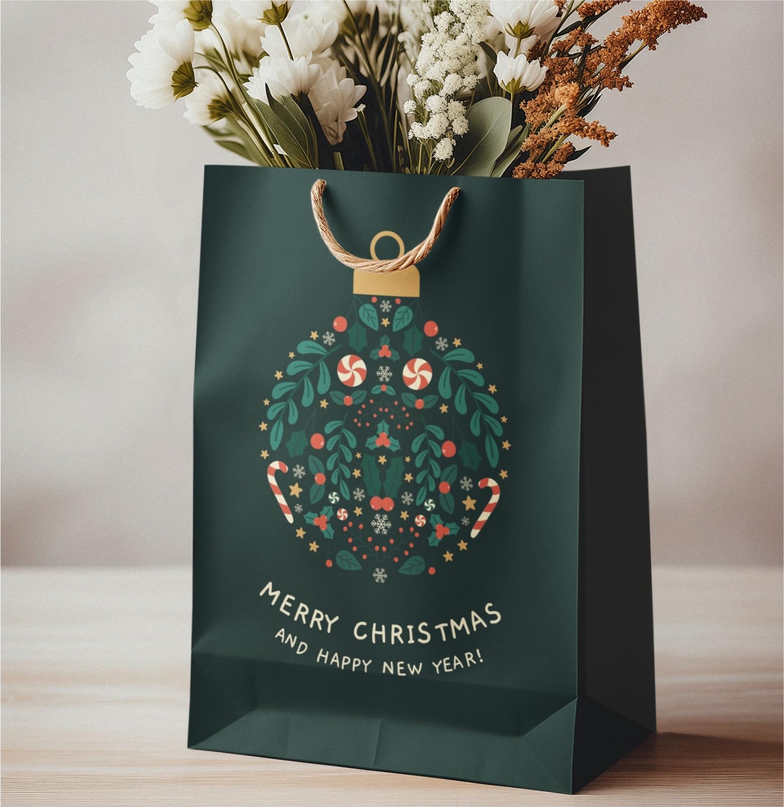 60 XXL-Geschenktaschen für Weihnachten: Weihnachtstüten ideal für Geschenkverpackungen