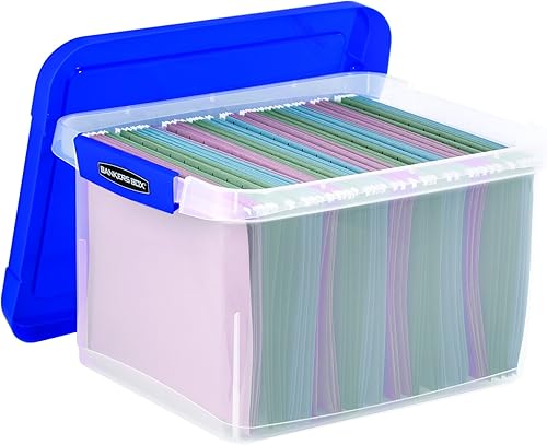 Miniatura 5 de Bankers Box Heavy Duty Plastic File Storage Box with Hanging Rails LetterLegal 1 Pack 0086205