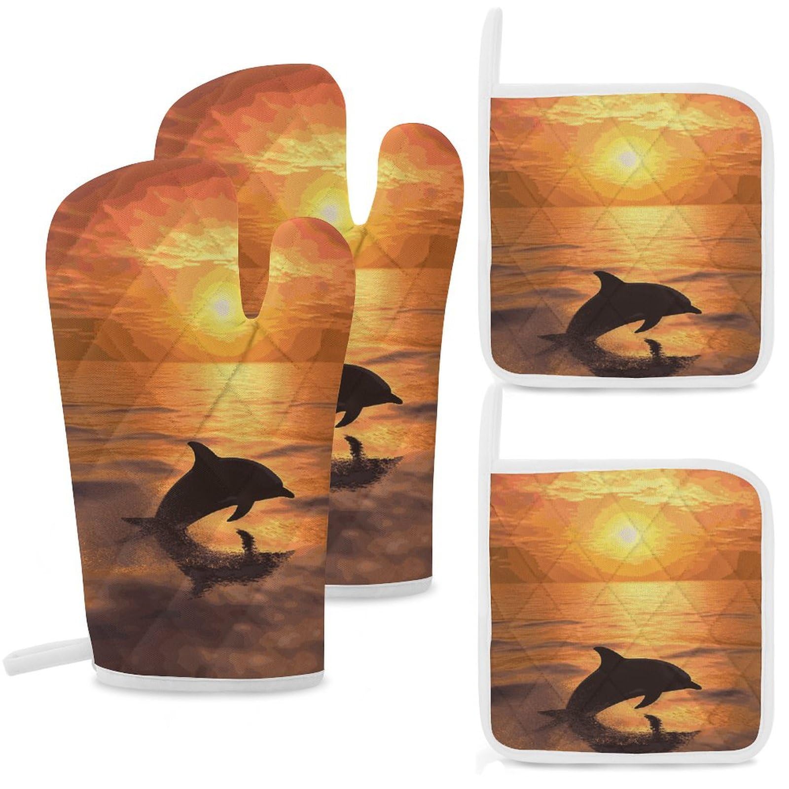 Gants de cuisine anti-chaleur dauphin pour manipuler vos plats sortant du four