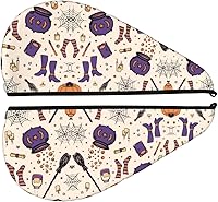Vista 2 de UNIOND Magic Witch - Toalla de secado de pelo con diseño bohemio, de secado rápido, absorbente, terciopelo coral, gorra de pelo seco con botón fijo