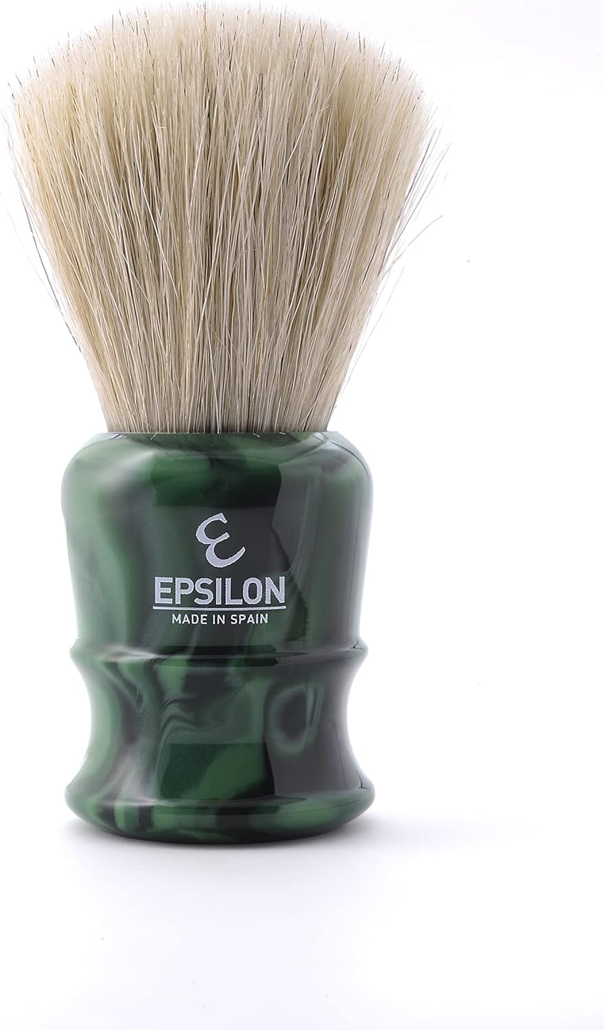 Epsilon White Horse Shaving Brush Fan Shape Green 26 mm, Único, Standard