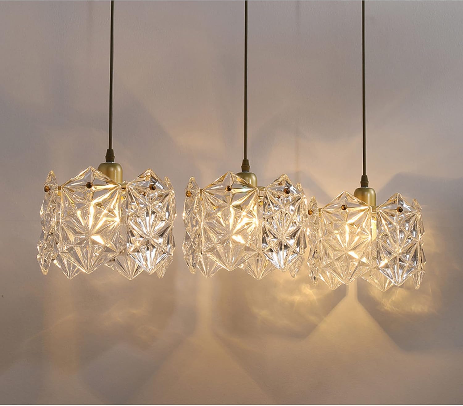 Dimmable H-Type Track Lighting Pendants with Retro Clear Dome Shape Hand-Made Glass Shade,1-Light 3.2 ft Cord Iron Finished E26 Socket Restaurant Chandelier Kitchen Island Customizable