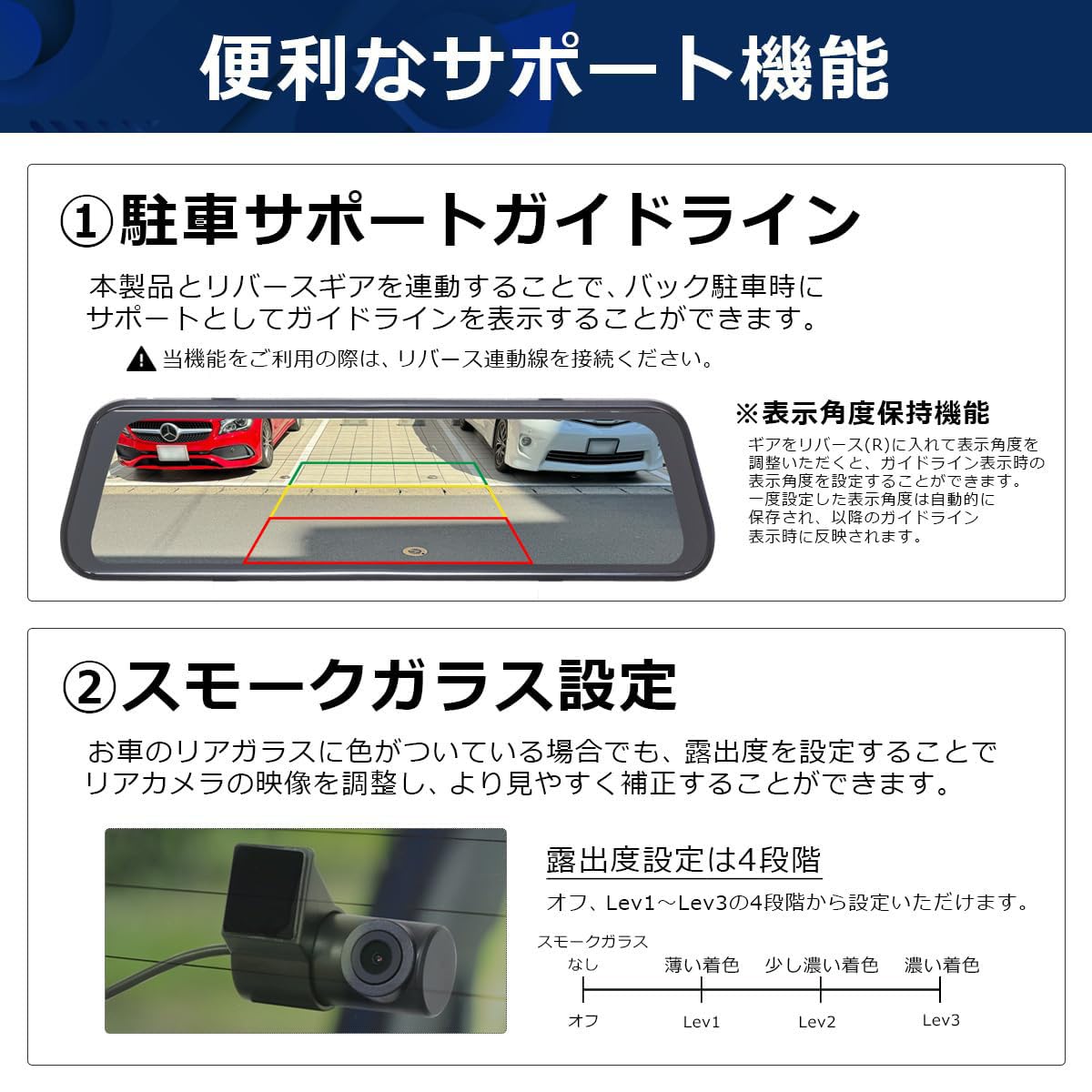 Amazon.co.jp: 【デジタルバックミラー】 デジタルインナーミラー 9.3