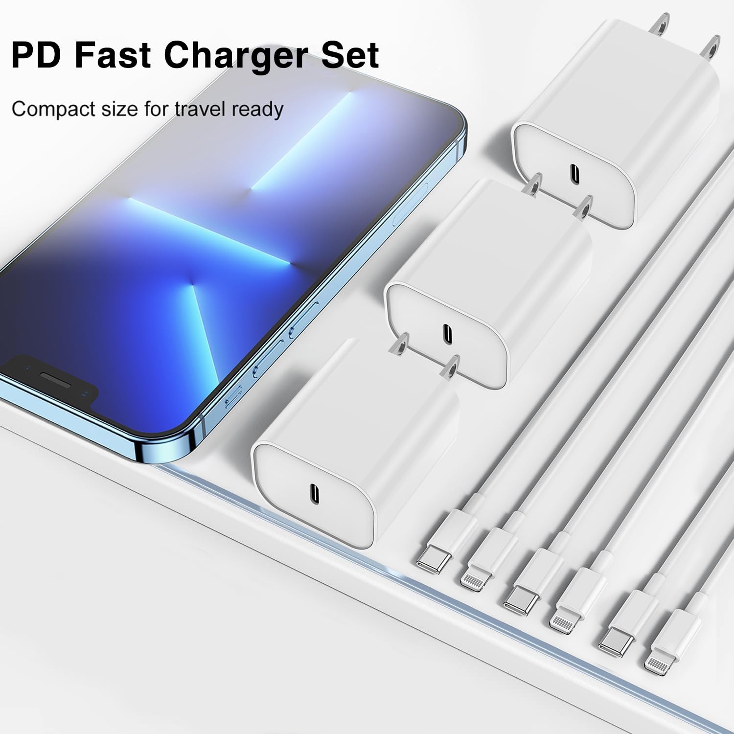 20W 3PCS 3M Phone Charger