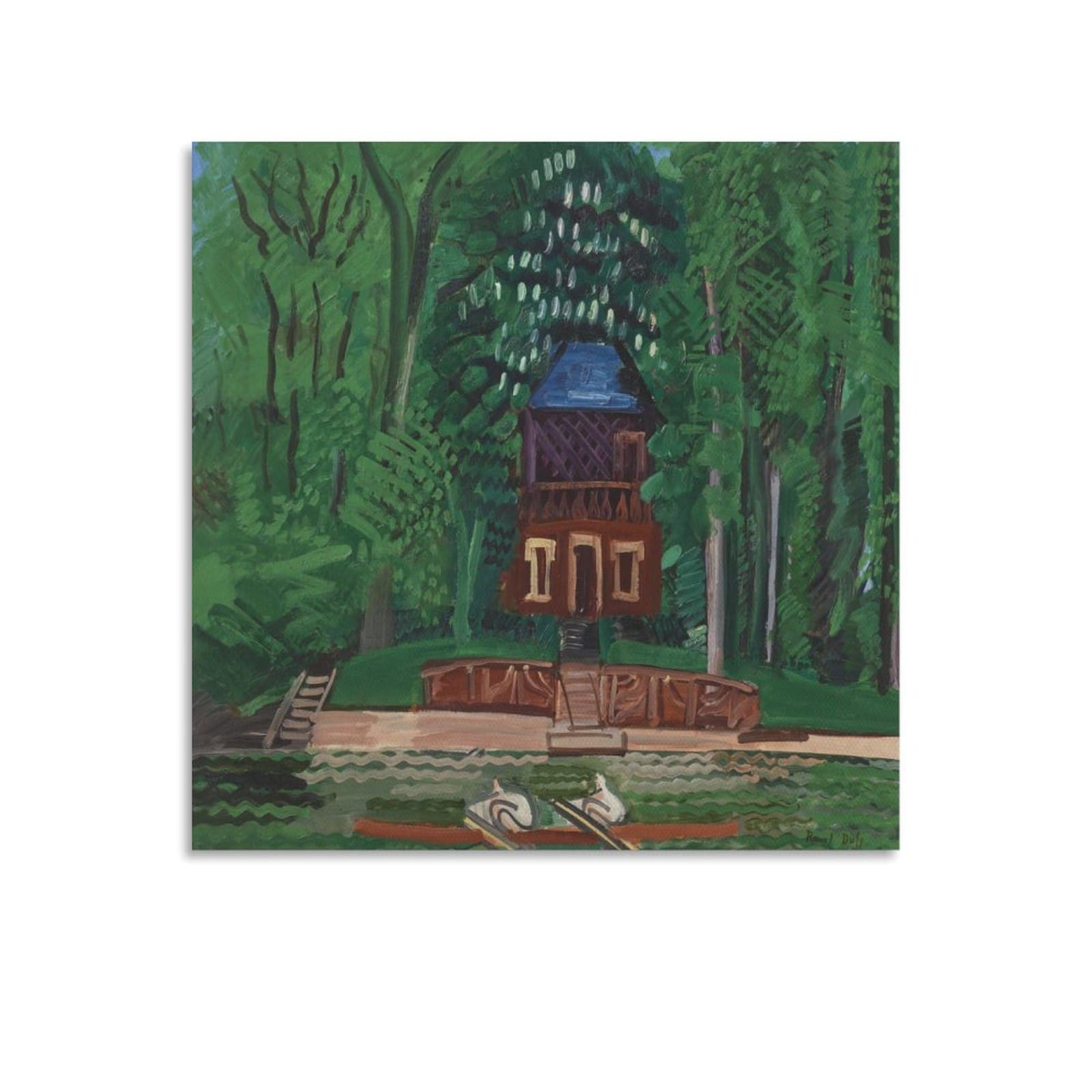 KLAGCBDF Raoul Dufy Les Canotiers Sur La Marne Artworks Canvas Poster Wall Art Prints Home Modern Decor 20x20inch(50x50cm)