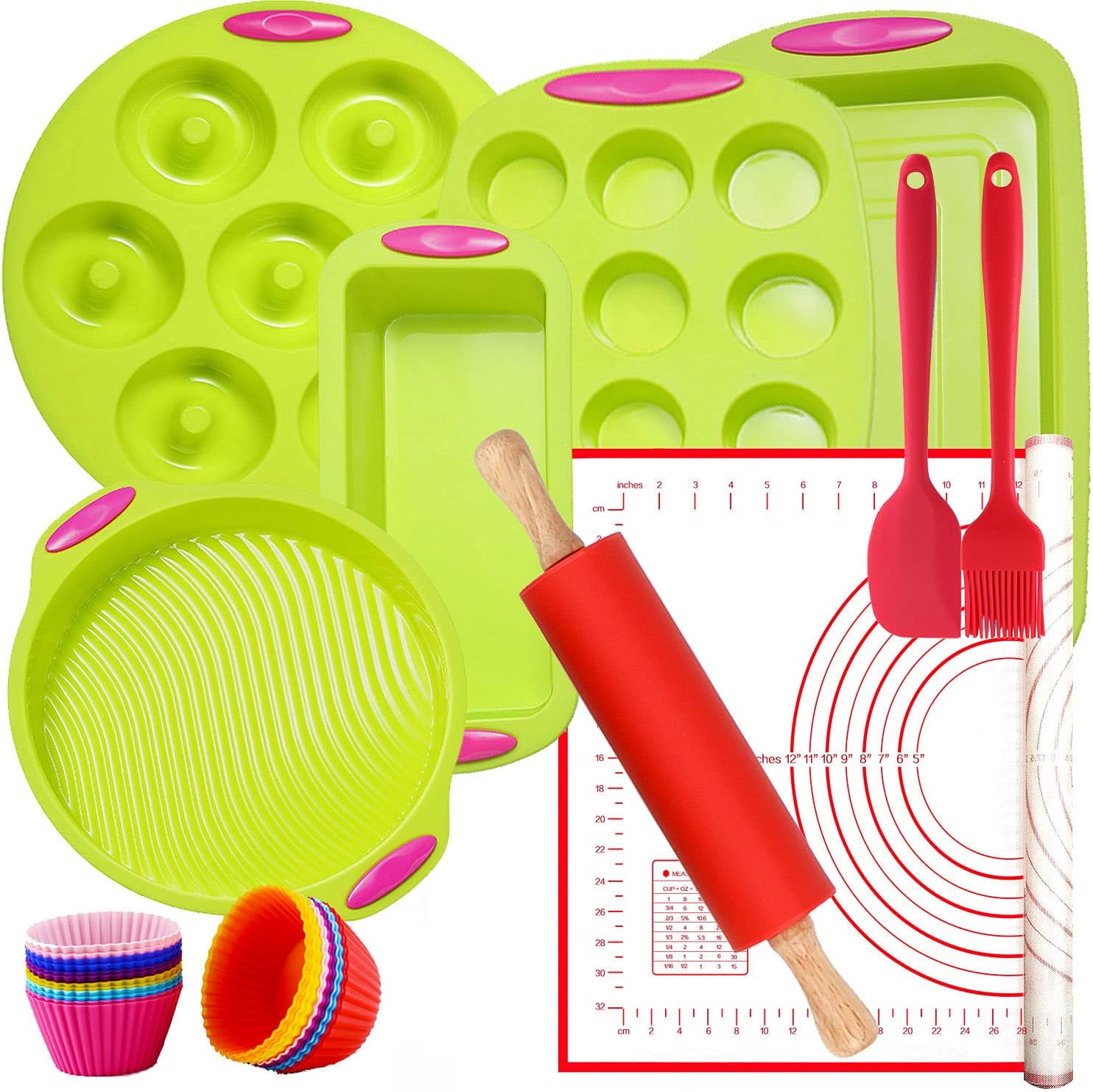 Silicone Cake Pan Mold Bakeware Set Molds Direct store No Pack 21 At the price of surprise Premium