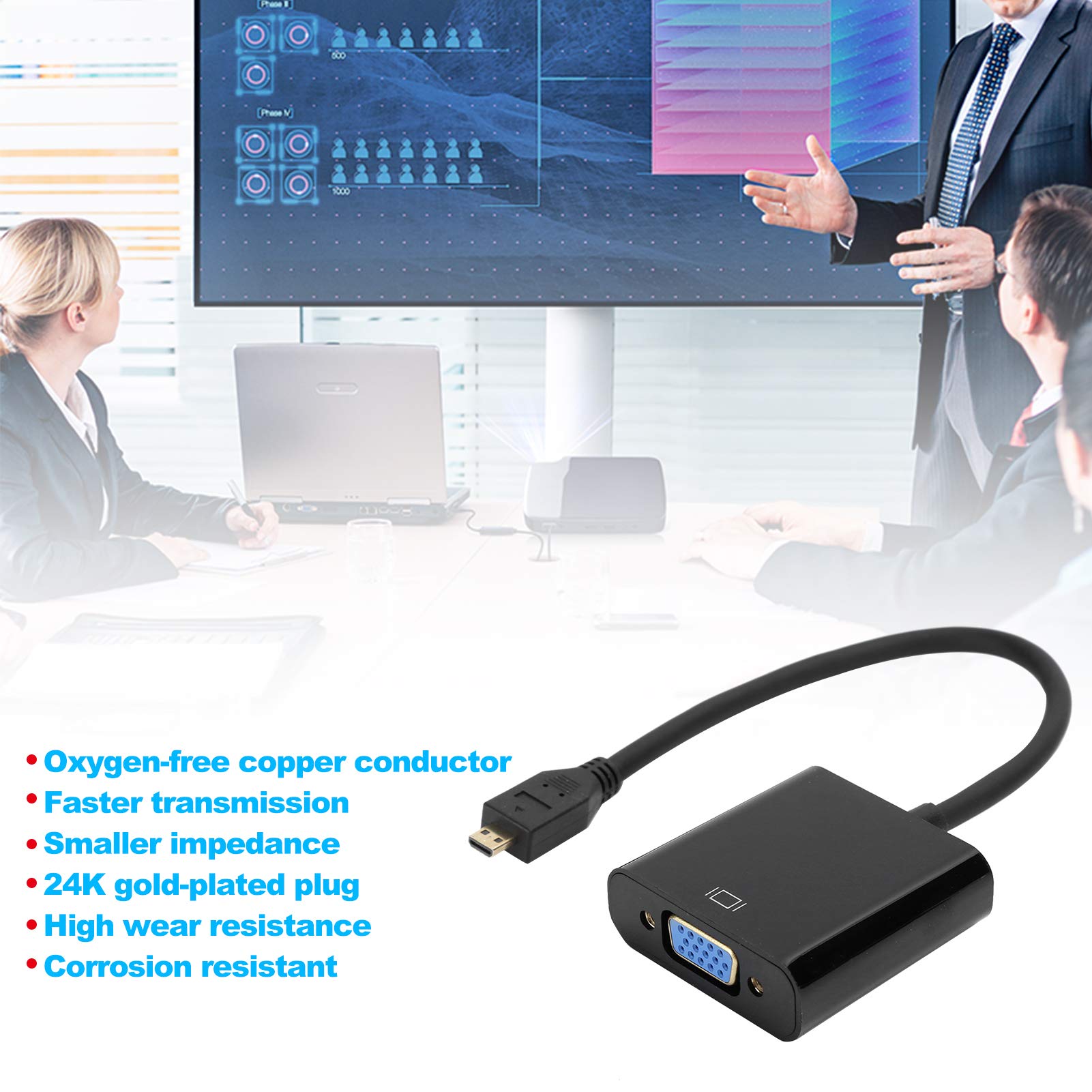 Micro HDMI naar VGA Adapter Kabel 1080p Full HD