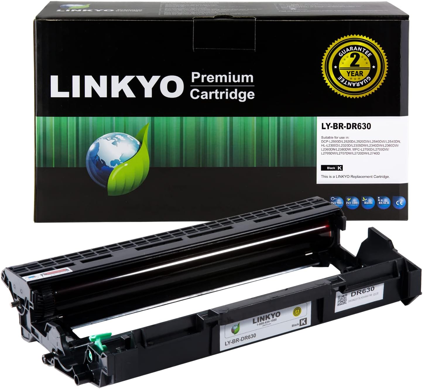 LINKYO Compatible Printer Drum Unit Replacement for Brother DR630 DR-630 LY-BR-DR630