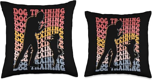 Miniatura 3 de Dog Training Dog Trainer Dog Agility Gifts Training Groovy Trainer Dog Agility - Almohada de 18 x 18 pulgadas, multicolor