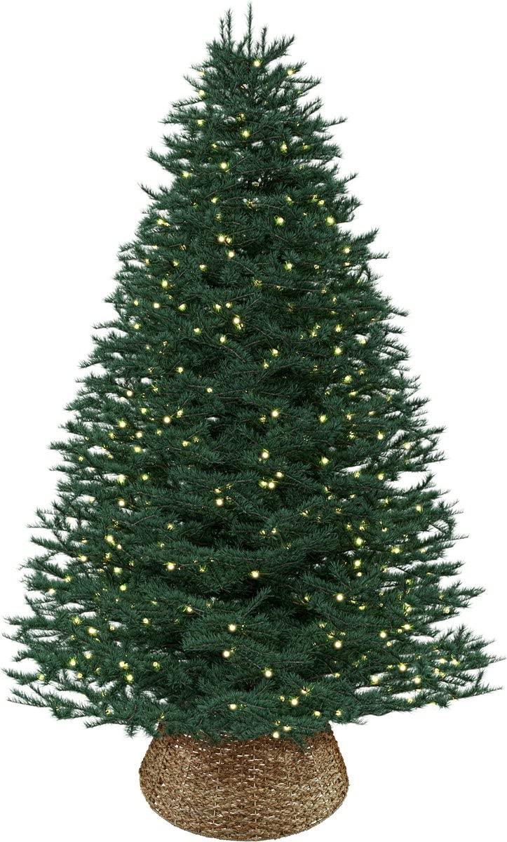 Jupe de sapin de Noël Meisterhome Modèle 3 jonc de mer naturelle 60 cm