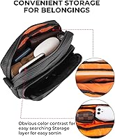 Vista 3 de KEMIMOTO Bolsa para manillar de motocicleta con cubierta impermeable, bolsa universal para bicicleta, bolsa de herramientas para manillar compatible