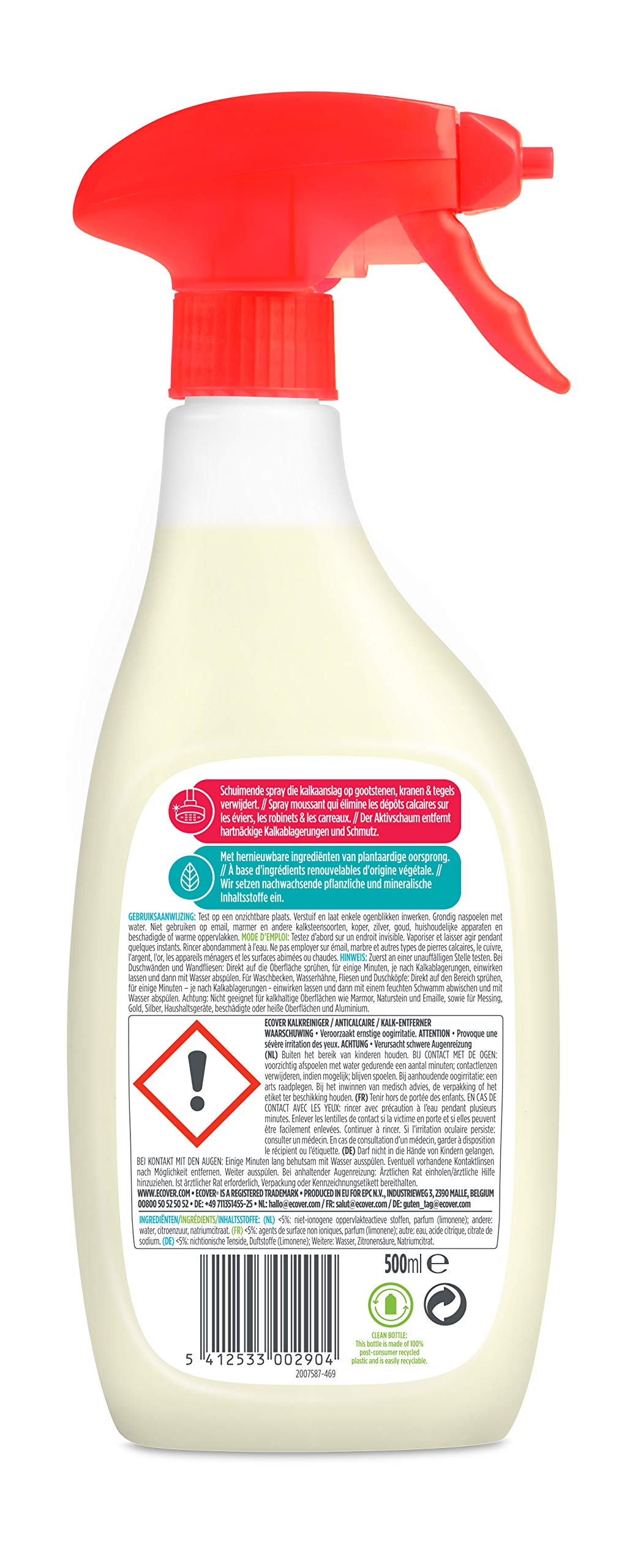 ECOVER UK - Eliminador de cal, 500 ml