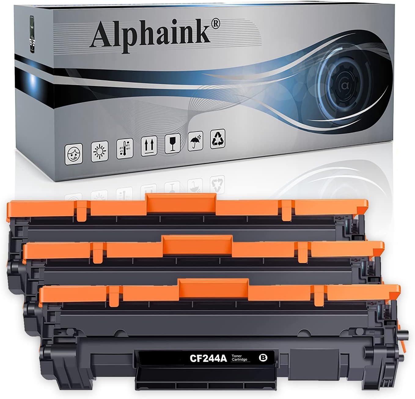 Pack De 2 Toners Compatibles HP 44A CF244A Pour LaserJet Pro M15a M15w MFP M28a M28w - Noir