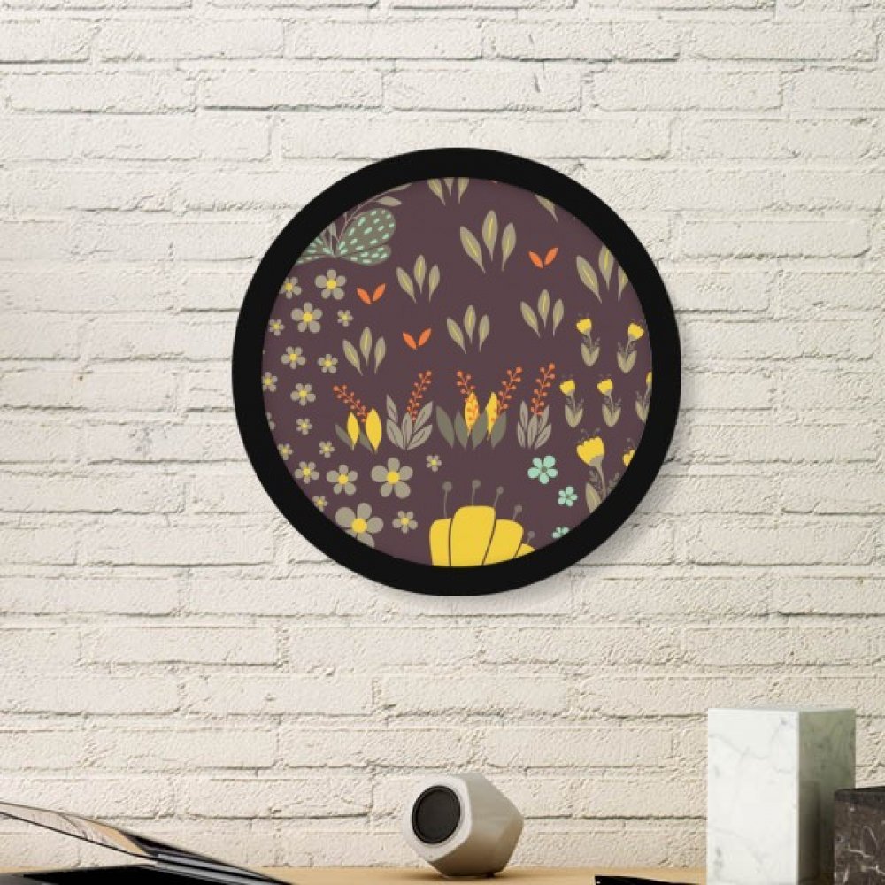 Cadre photo en bois ronde noir large pour decoration de maison elegante