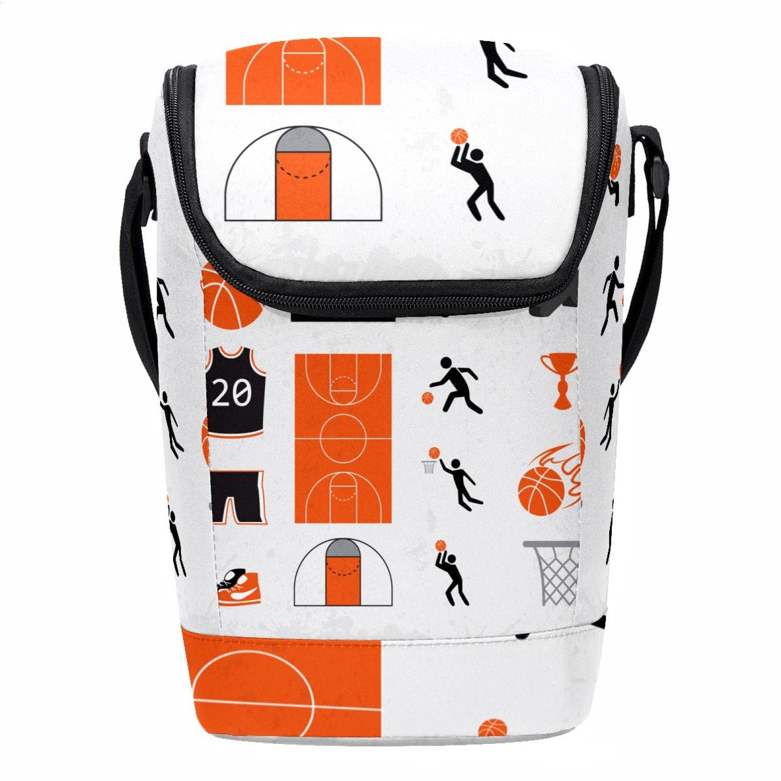 Bolsa de almuerzo reutilizable con aislamiento y diseño de baloncesto portátil
