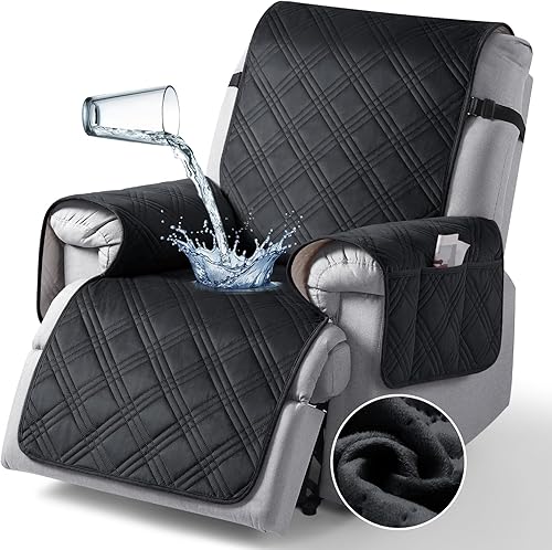 Miniatura 175 de TAOCOCO Funda para silla reclinable 100% impermeable con correas dobles, fundas antideslizantes para silla reclinable con bolsillo, protector