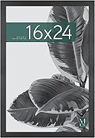 MCS Studio Gallery 16x24 Black Woodgrain Poster Frame - Vertical Horizontal Hanging Picture Frame for Photos Art Prints