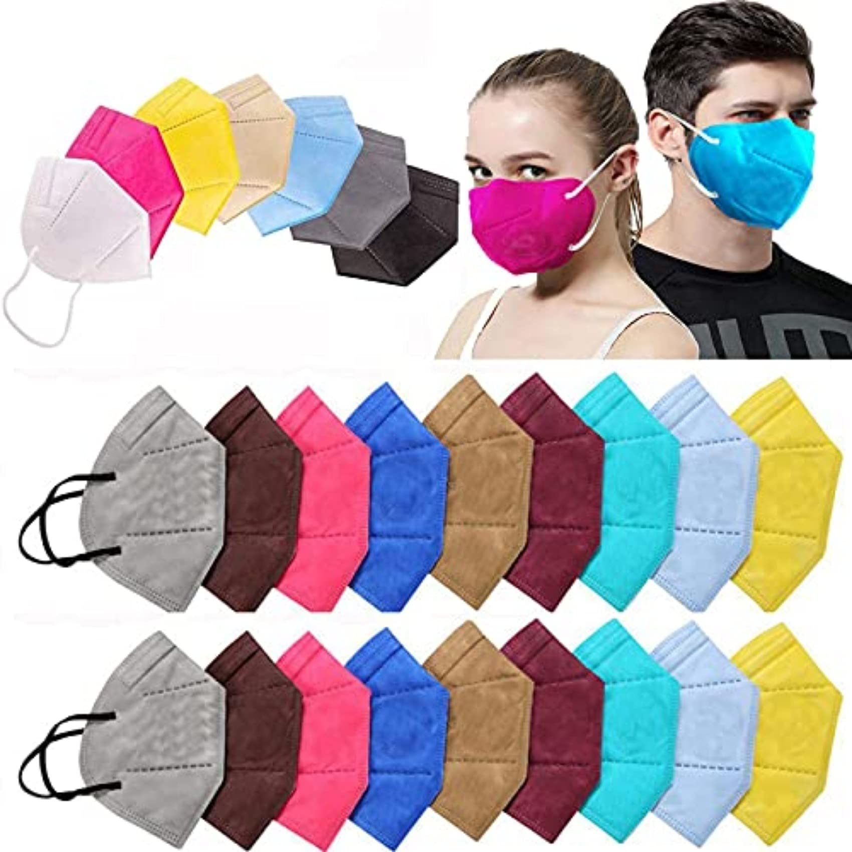 MEDI-SECURE N95 / 5 Layer Reusable multi color Anti - Pollution, Anti - Virus Breathable Face Mask N95 Washable (pack of 50pcs) (B09RSY6XWG) Amazon Price History, Amazon Price Tracker