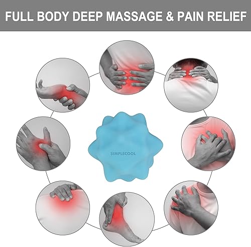 Miniatura 3 de Pequeña bola de masaje. Pelotas de masaje sólidas con baches para tejido profundo, punto de activación de tejido profundo, liberación miofascial.