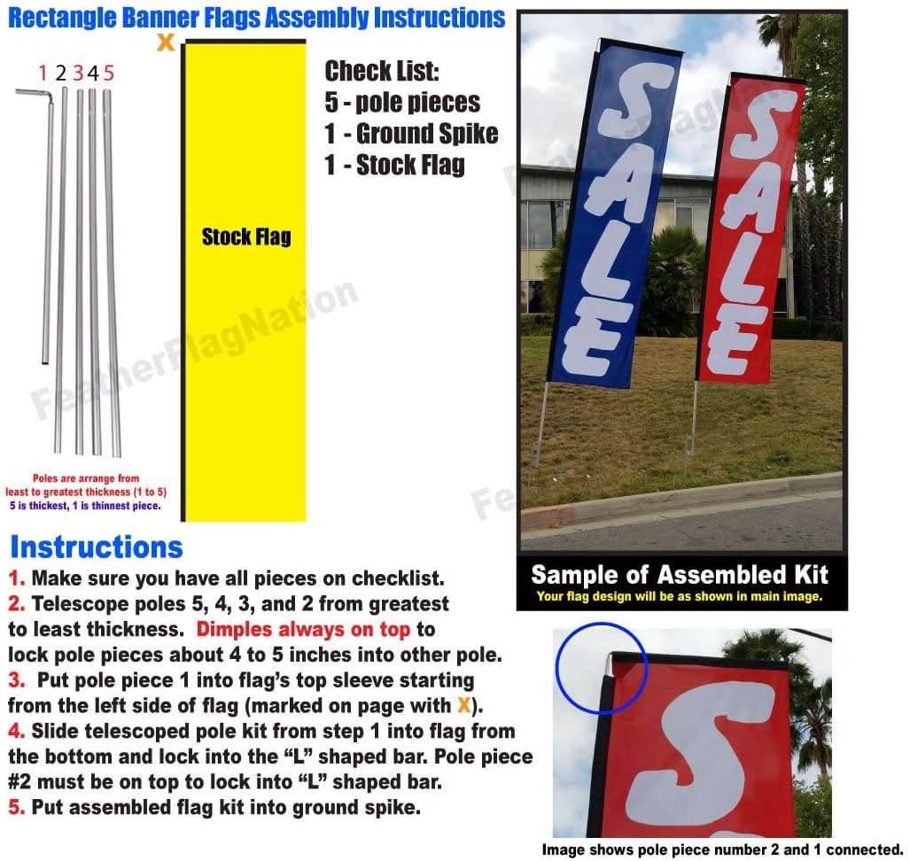 Colchones Business Advertising and Marketing Rectangle Boomer Feather Flag Eye Catching Design with Complete Kit with Flag Poles and Ground Spike