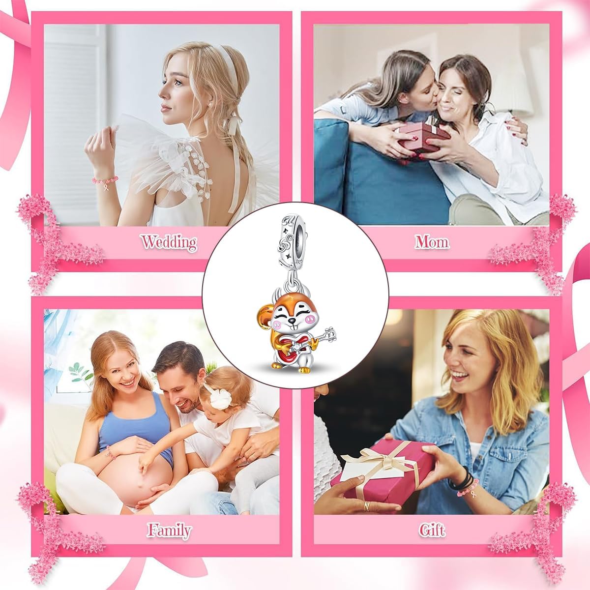 Charm Fit for Pandora Bracelets Christmas Festival Heart Animals 925 Silver Bead Charms Jewelry Gift for Women and Friend - Image 5