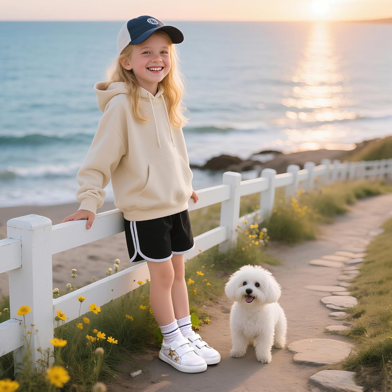 Kiderence Toddler Girls Sneakers Little Girls Running Sports Shoes(Toddler/Little Kids) - Image 2