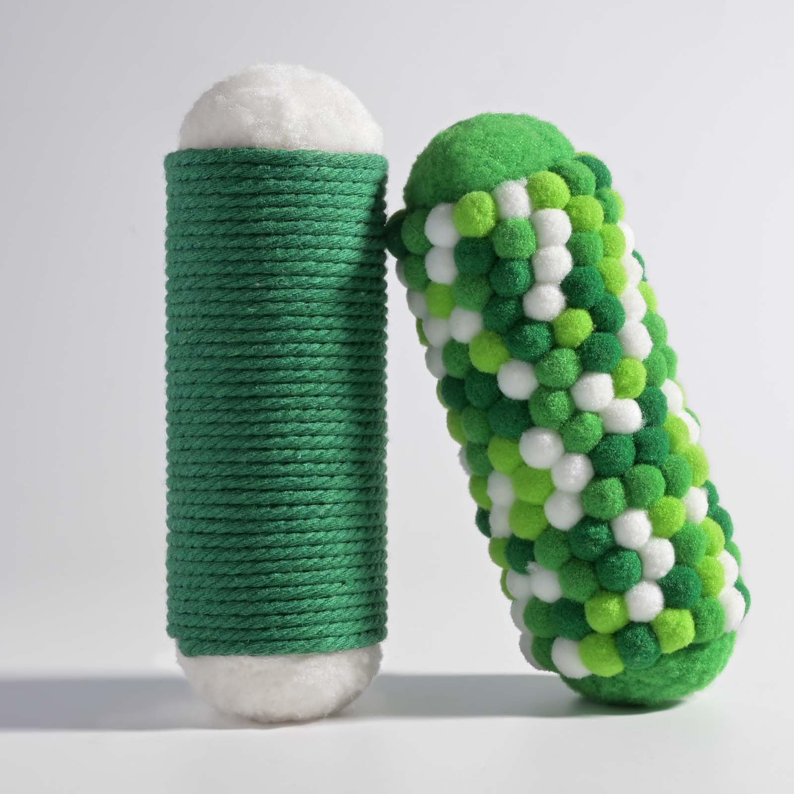 Bouiexye 2 Pieces Handmade Rope Textured Adults Autism Fidgets for Anxiety and Stress Autism Sensory Toys for Autistic Anxious Adults Classroom Educational Tool (Green)