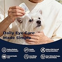 Vista 2 de Gotas para los ojos de perro, gotas oculares de catarata para perros, cuidado diario de los ojos para la humedad, comodidad y limpieza, soporte