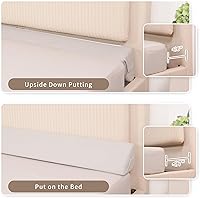 Vista 3 de Aurako Almohada de cuña para cama de tamaño matrimonial, almohada para cabecero, colchón de cuña, relleno de huecos de cama triangular, cuñas