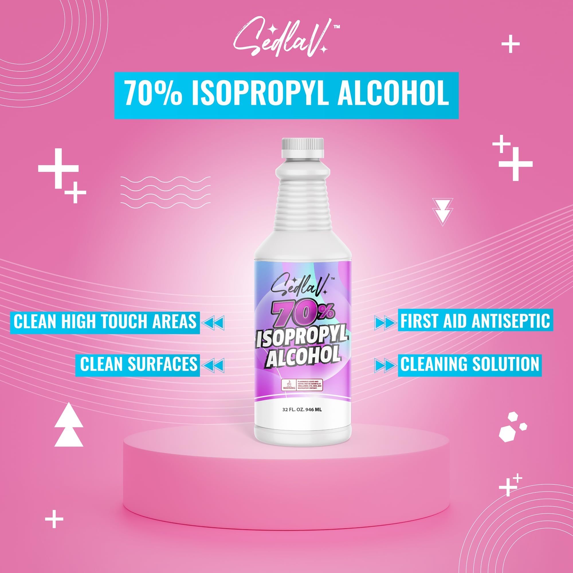 CleanPro 1 Gallon USP-Grade 70% Isopropyl Alcohol, 4 Count