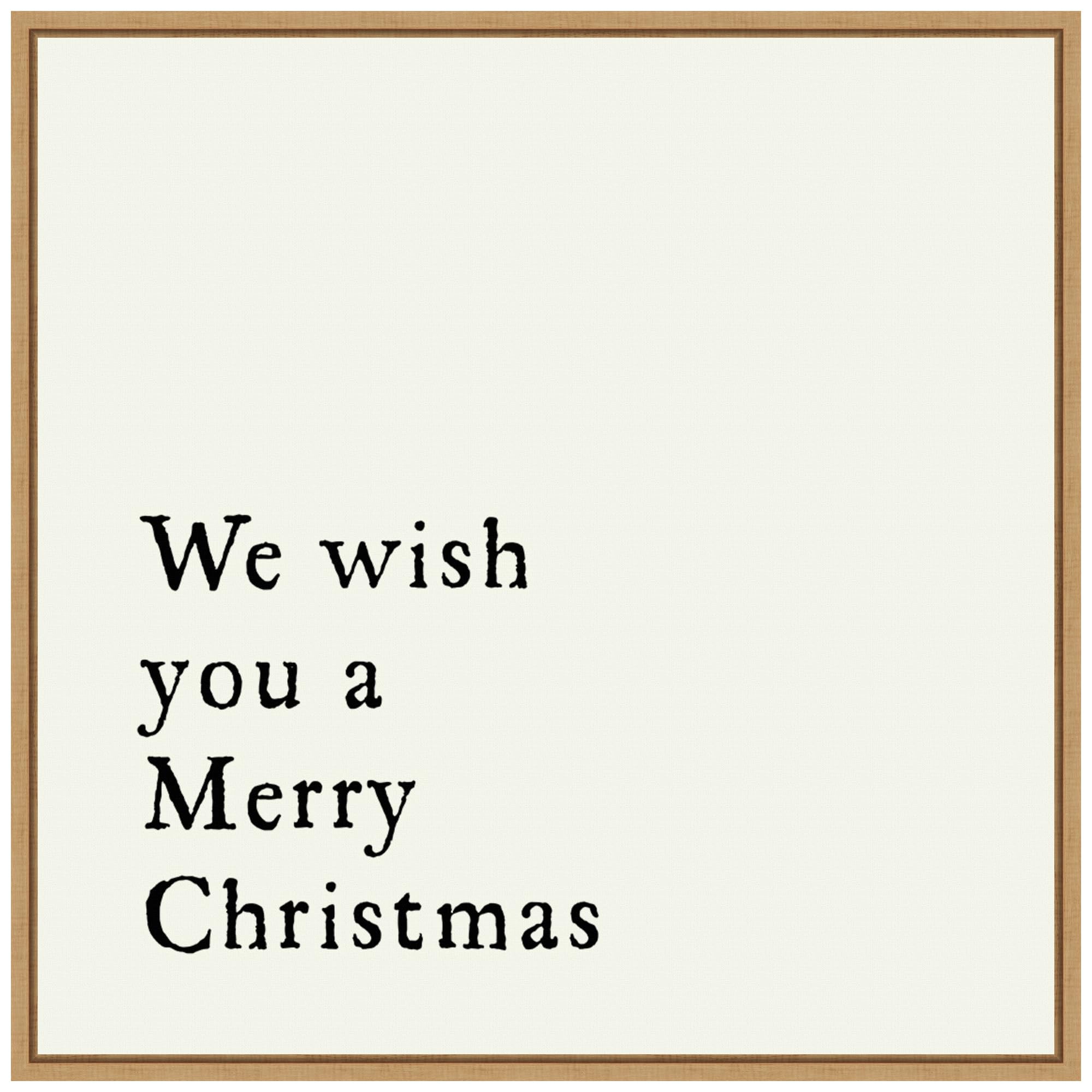 Amanti Art Framed Canvas Wall Art 30x30 We Wish You Portfolio, Framed Wall Art Canvas, Holidays Artwork, Modern Decor, Large Poster Painting for Living Room, Bedroom, Bathroom, Kitchen,