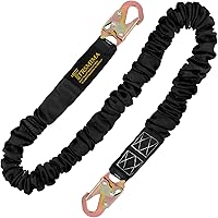 TRSMIMA Retractable Safety Lanyard 6FT Fall Protection with Internal Shock Absorber Dual Snap Hooks ANSI OSHA Compliant