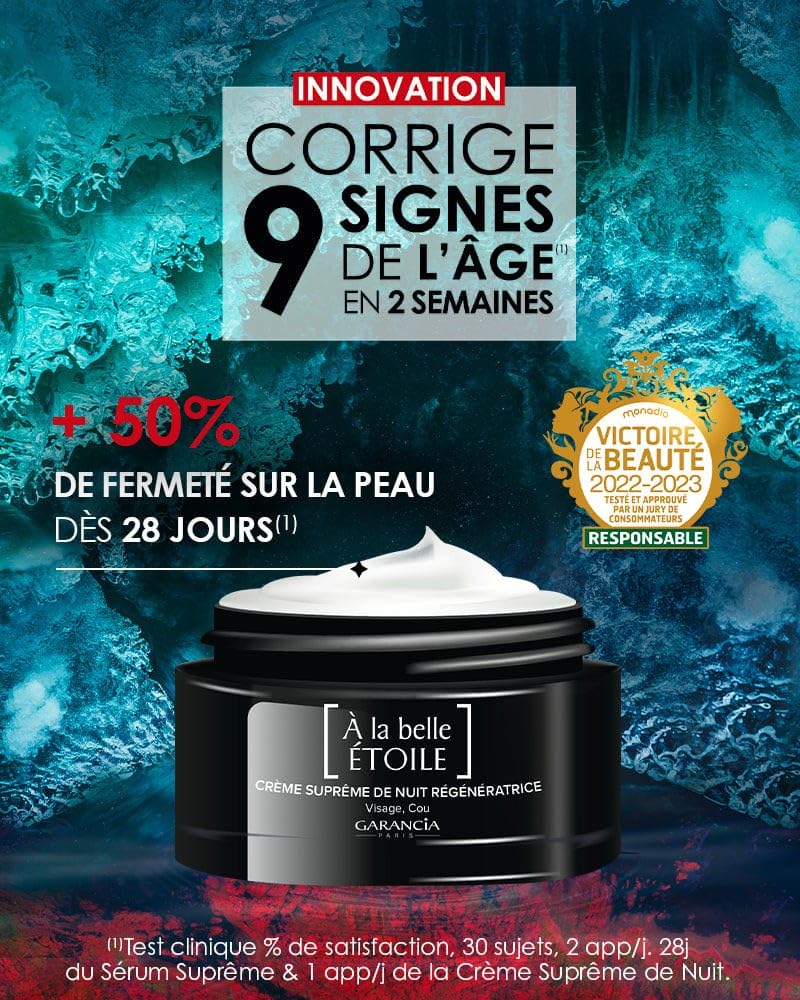 Garancia À la Belle Étoile Crème Nuit Méno-Expert Edelweiss Régénère 40ml | Visage et cou. Edelweiss, algues booster d'élastine et lavande brevetée, peau régénérée et lumineuse au réveil