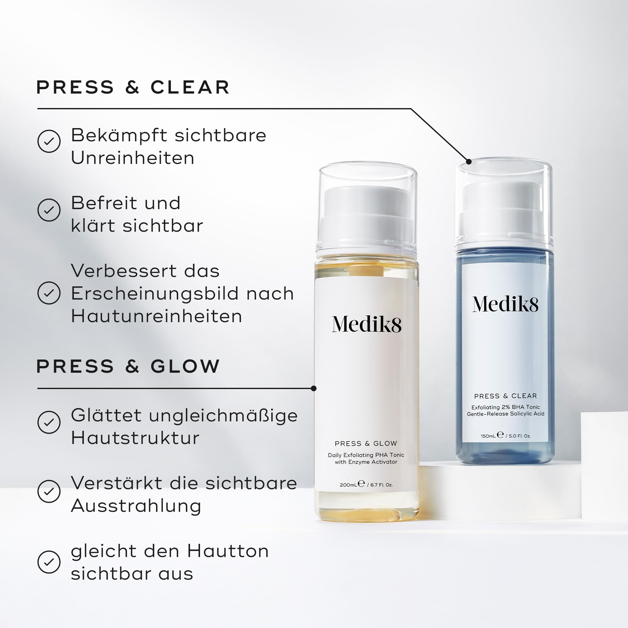 Medik8 Press & Clear, 2% BHA Klärendes Gesichtswasser - 150 ml Refill