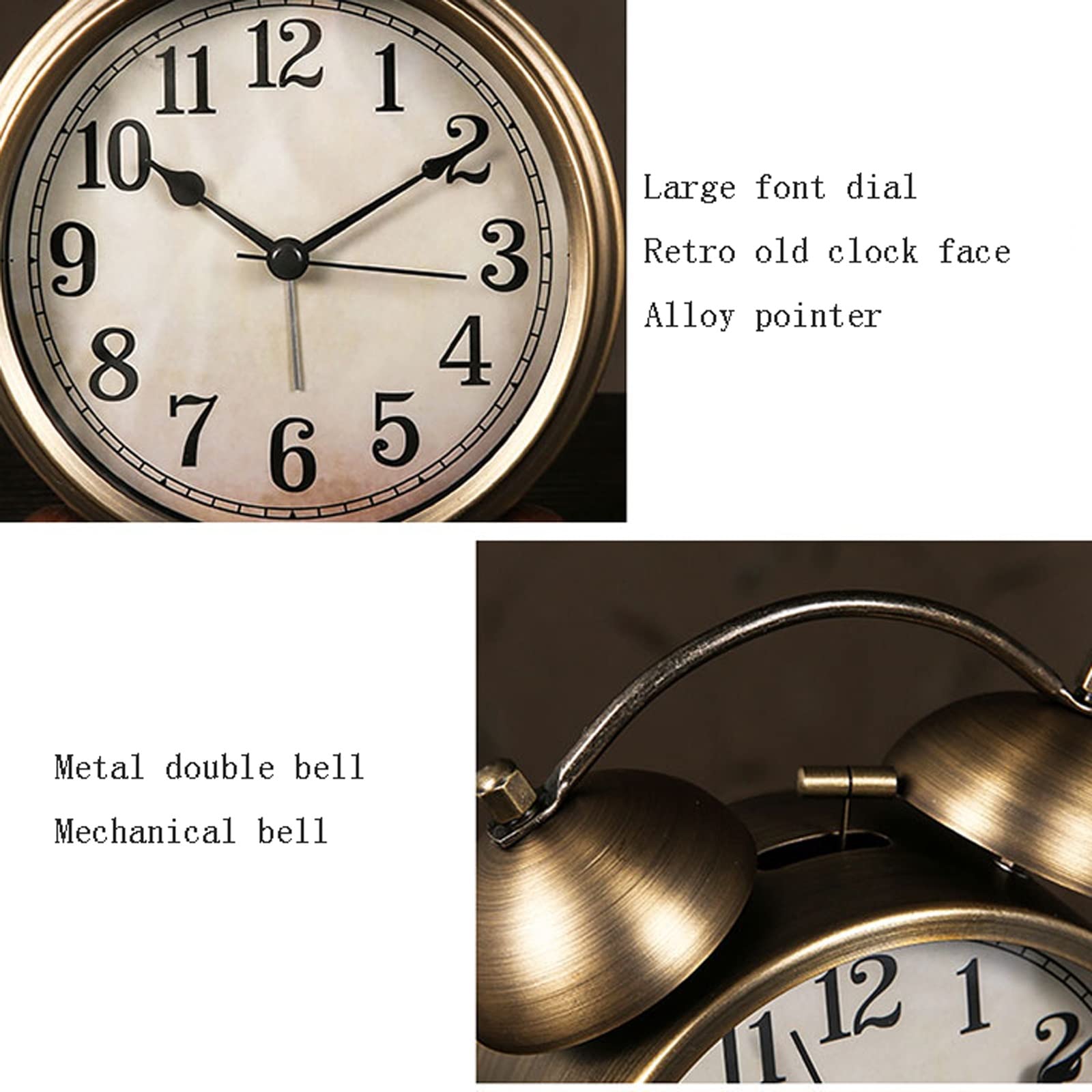 Sveglia In Metallo Doppia Campana Grigia Con Luce E Allarme Classico Dimensioni 9 X 135 X 55 Cm Timemark