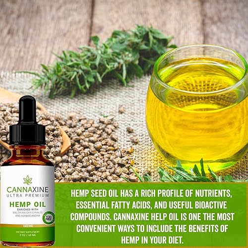 Miniatura 6 de Aceite de cáñamo prémium con ashwagandha, melatonina, valeriana officinalis, extracto de hierba de San Juan, aceite orgánico MCT, limón, apoyo para