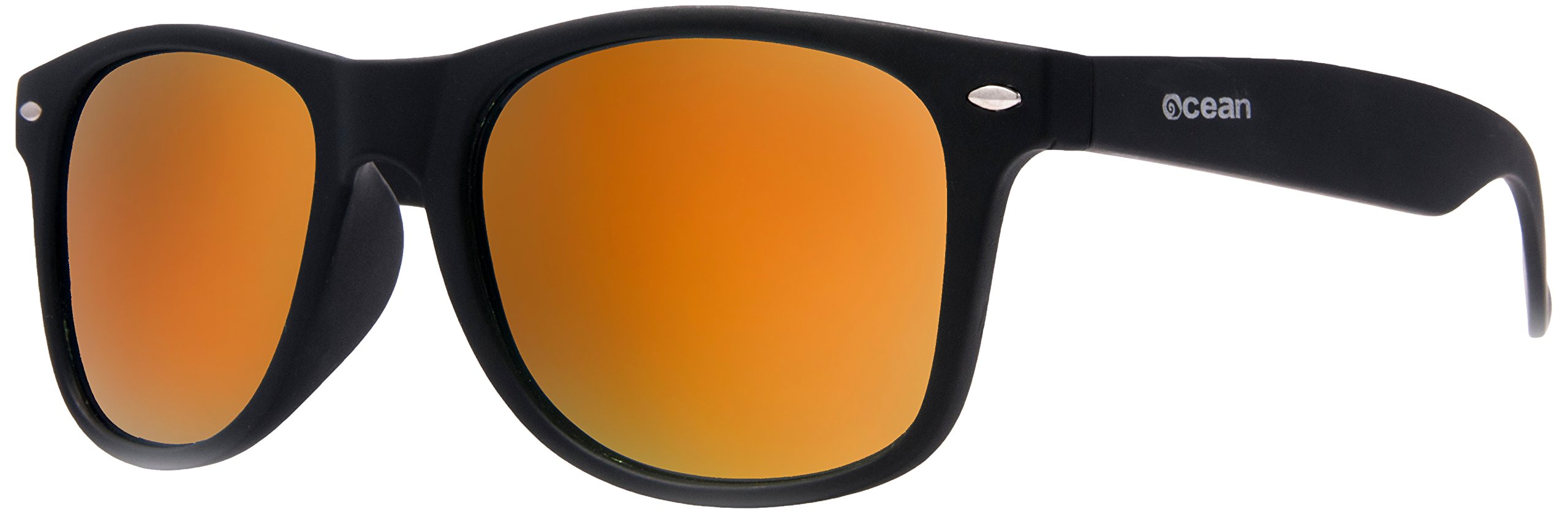 Ocean Sunglasses - Beach wayfarer - lunettes de soleil polarisées - Monture : Noir Mat - Verres : Revo Vert (18202.43)