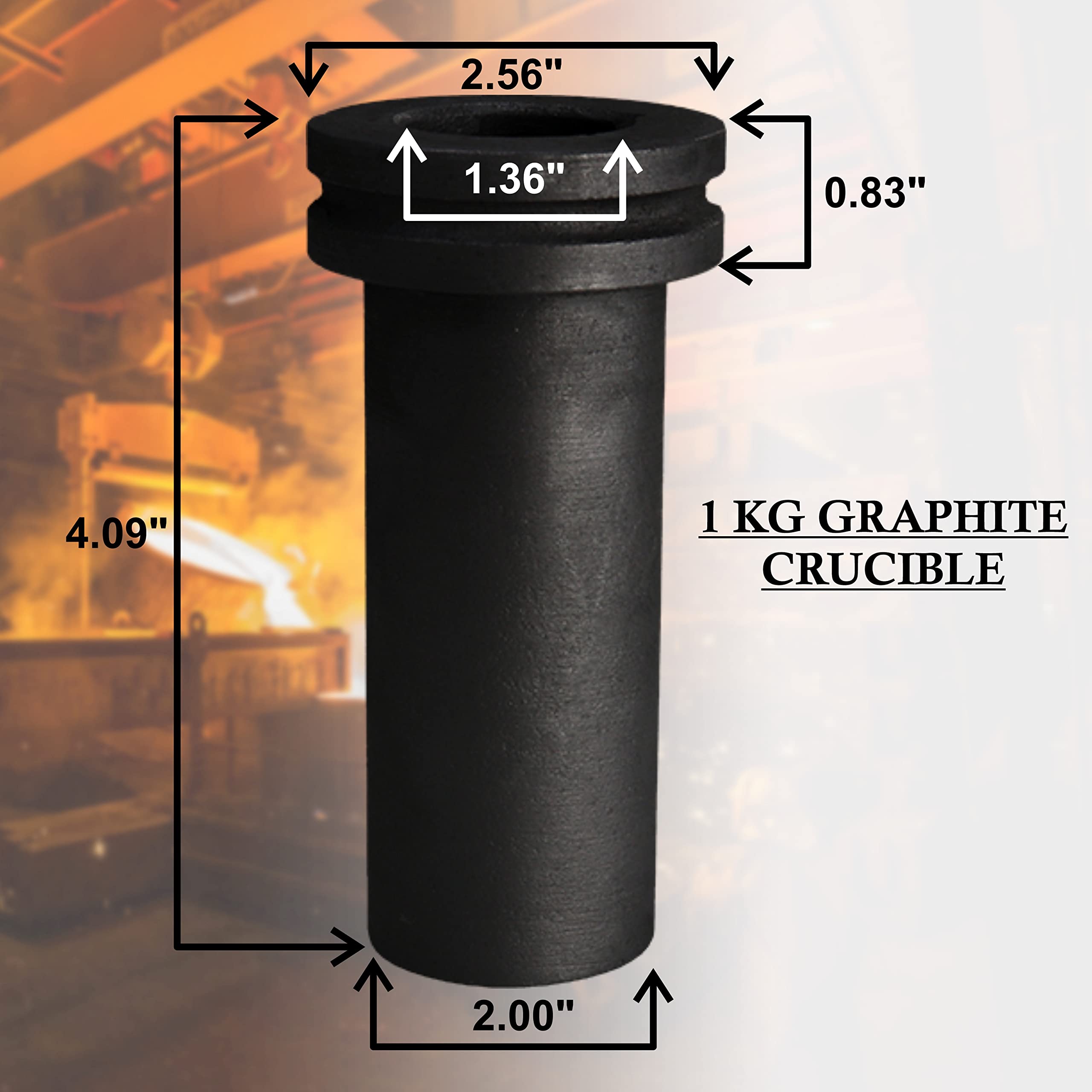 1 Kg Foundry Furnace Clay Graphite Crucible Melting Casting Refining Gold Silver Copper Brass Aluminum Scrap Casting Mould