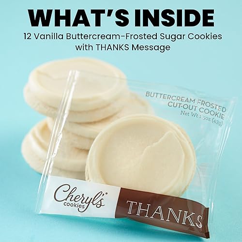 Miniatura 3 de Cheryl's Cookies Caja de regalo de galletas con 24 galletas de azúcar congeladas con crema de mantequilla, envueltas individualmente, gourmet,