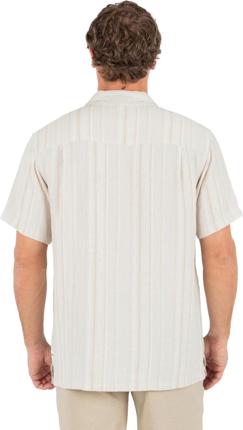 Hurley Men's Short Sleeve Casual Button Down Shirt, Regular Fit, Chest Pocket