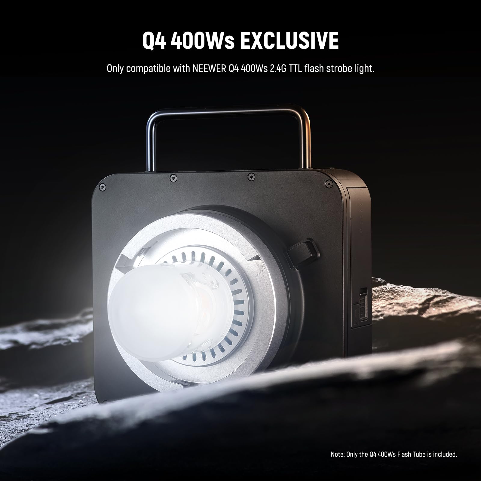 NEEWER Tubo per Flash Q4 400Ws Sostituzione Tubo Flash Nuda Lampadina per Flash da Studio Q4, Parti di Riparazione per Luci Fotografiche Solo per NEEWER Flash da Studio Luce Stroboscopica Q4