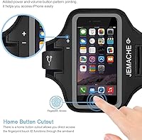 Vista 2 de Brazalete para iPhone 7/7Plus. JEMACHE. Soporta el toque con un solo dedo. Ideal para entrenar en el gimnasio, correr, hacer ejercicio. Brazalete