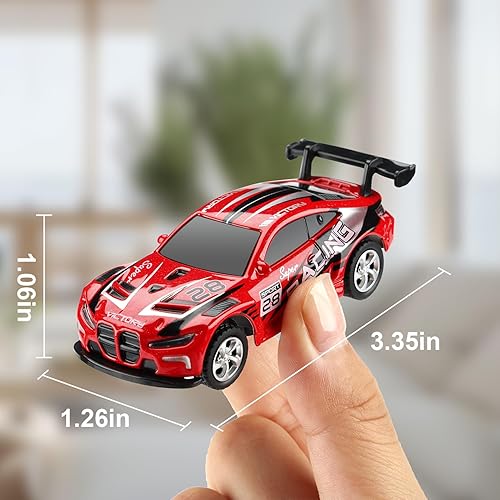 Vista 4 de SASBSC Mini autos de juguete RC para niños y adultos, auto de control remoto con aplicación de 2.4 GHz con luces y 3 modos de velocidad, auto