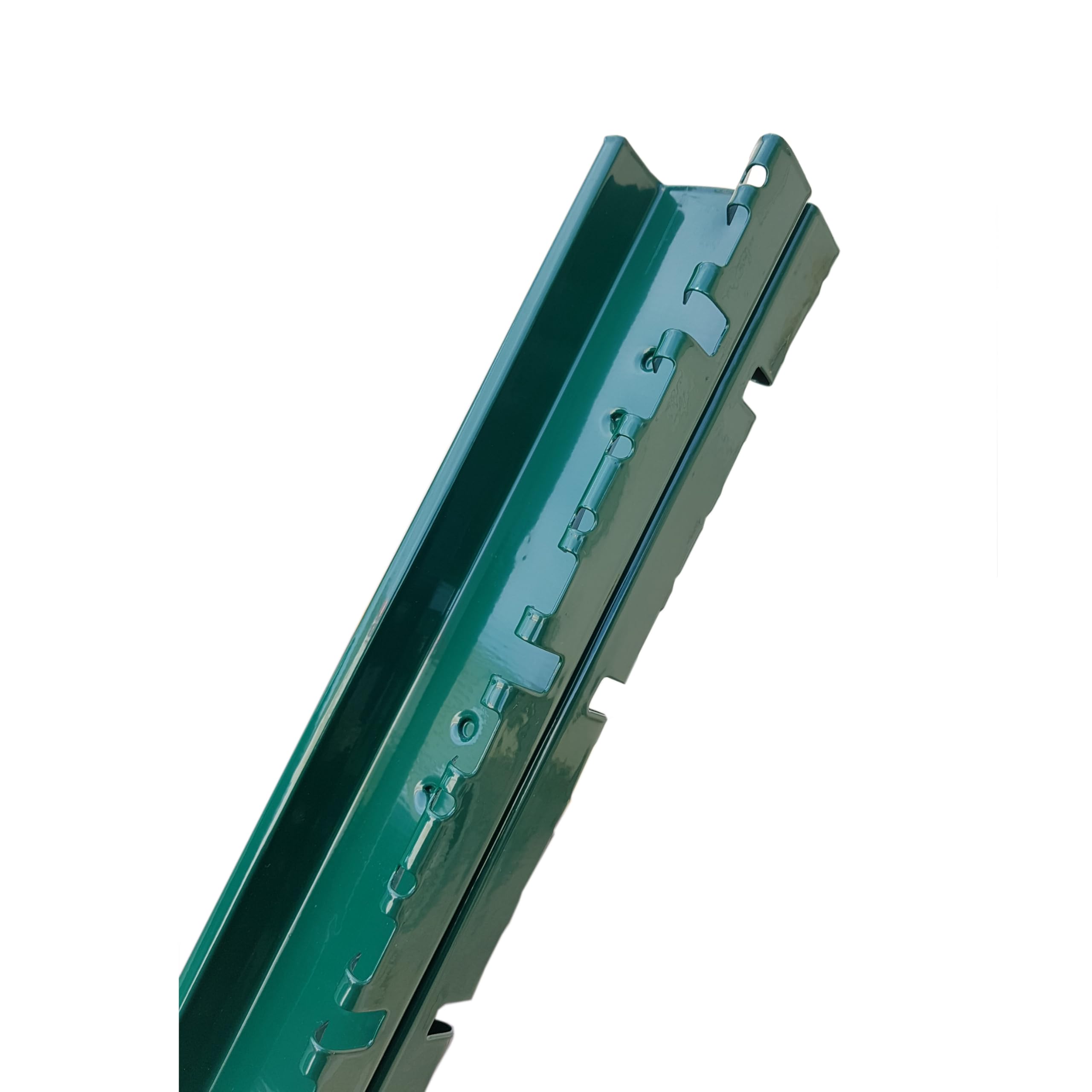 Poteaux de Clôture en Métal Vert à sceller en H 1m40 4 Pièces