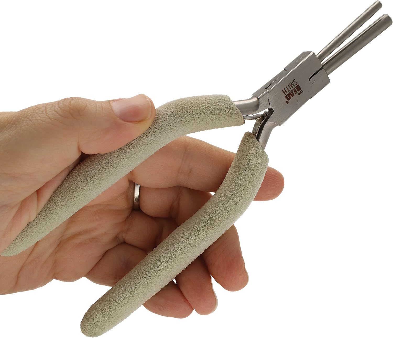 The Beadsmith Bail Making Pliers, 7 inches (178mm) in length, Creates Two Loop Sizes (3.5mm, 5.5mm), Polished Steel Head with Comfort Grip Handle